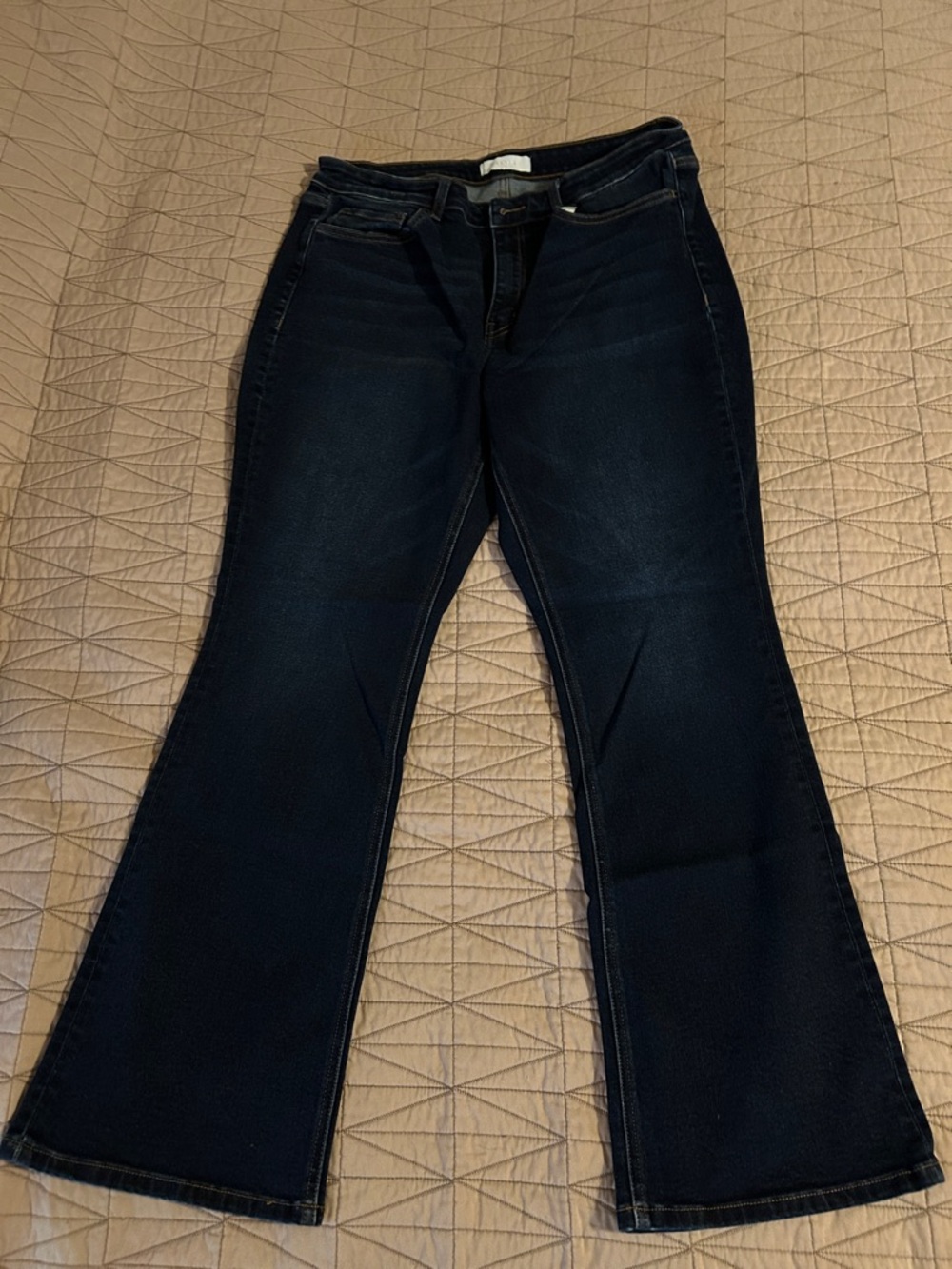 Women's Dark Indigo Flare Jeans - Classic Wide Leg